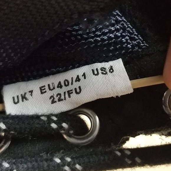 Hunter Original Insulated Commando Men Sz 8 Boot Blue Black Rain Lace Up Lined - Picture 8 of 8